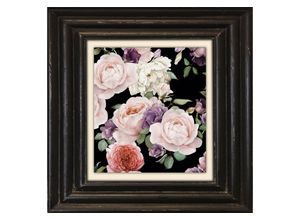 4049009363743 - Leinwandbild QUEENCE Blumen Bilder Gr B H T 40 cm x 40 cm x 2 cm rosa Leinwandbilder Bilder