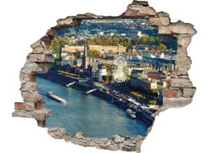 4049009634997 - Wandtattoo QUEENCE Düsseldorf Wandtattoos Gr B H T 60 cm x 50 cm x 01 cm Geographie bunt Wandtattoos und Wandsticker