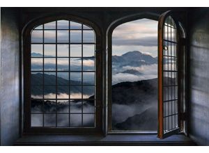 4049009650379 - Wandsticker QUEENCE Wolkendecke Wandtattoos Gr B H 60 cm x 40 cm Natur grau Wandtattoos Natur