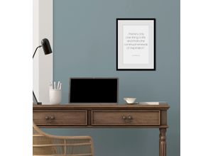 4049009840350 - Bild »Emilia« Schriftzug-Schriftzüge-Sprüche & Texte-Schwarz-Weiss (1 St) HD Premium Poster-Druck inkl Holzrahmen