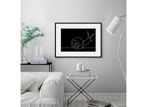 4049009841012 - Bild QUEENCE Happy Bilder Gr B H 70 cm x 50 cm Wandbild Querformat 1 St schwarz Bild Kunstdruck Bilder mit Rahmen