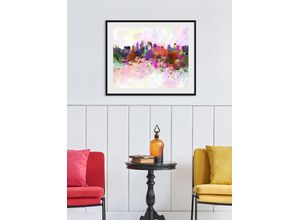 4049009842422 - Bild QUEENCE City Color Splash Bilder Gr B H 70 cm x 50 cm Wandbild Städte Querformat 1 St bunt Bild Kunstdruck Bilder mit Rahmen