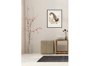 4049009843641 - Bild QUEENCE Lulu Bilder Gr B H 40 cm x 50 cm Wandbild Hochformat 1 St grau Bild Kunstdruck Bilder mit Rahmen