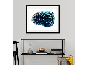 4049009845300 - Bild QUEENCE Dory Bilder Gr B H 70 cm x 50 cm Wandbild Meer Querformat 1 St blau Bild Kunstdruck Bilder mit Rahmen