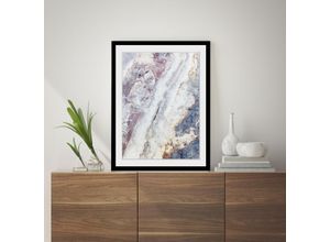 4049009847731 - Bild QUEENCE Holly Bilder Gr B H 50 cm x 70 cm Wandbild Abstrakt Hochformat 1 St grau Bild Kunstdruck Bilder mit Rahmen