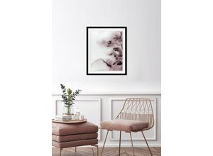 4049009847786 - Bild QUEENCE Halim Bilder Gr B H 40 cm x 50 cm Wandbild Abstrakt Hochformat 1 St grau Bild Kunstdruck Bilder mit Rahmen