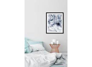 4049009847885 - Bild QUEENCE Tasha Bilder Gr B H 50 cm x 70 cm Wandbild Abstrakt Hochformat 1 St grau Bild Kunstdruck Bilder mit Rahmen