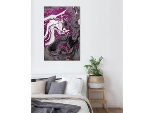 4049009858683 - Acrylglasbild QUEENCE Abstrakte Kunst Bilder Gr B H T 60 cm x 90 cm x 24 cm Acrylglasbild pink Acrylglasbilder Bilder in Marmor-Optik