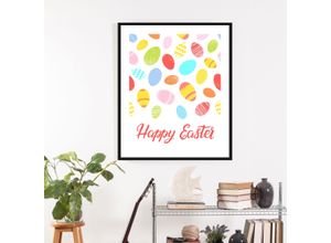 4049009864905 - Bild QUEENCE Ajak bunt (farbe rahmen schwarz farbe bild(er) bunt) B50cm H70cm Acrylglas Papier Holz Bilder HD Premium Poster-Druck inkl Holzrahmen