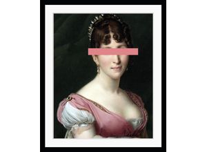 4049009889700 - Bild »Johanna mit Farbklecks« Frau-Historische Persönlichkeiten-Bilder von Frauen-Kunst-Gemälde HD Premium Poster-Druck inkl Holzrahmen