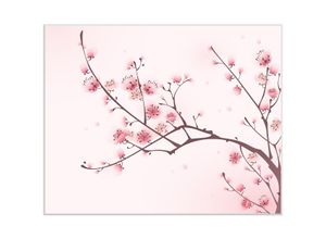 4049009915003 - Bild QUEENCE Heike Bilder Gr B H 60 cm x 50 cm Wandbild Blumen Querformat rosa (weiß) Kunstdrucke gerahmt Rosen