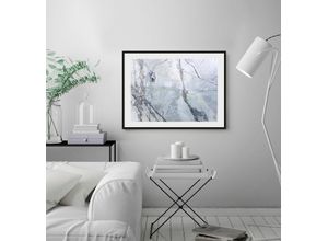 4049009919490 - Bild QUEENCE Adele Bilder Gr B H 70 cm x 50 cm Wandbild Abstrakt Querformat 1 St grau (schwarz) Bild Kunstdruck Bilder mit Rahmen