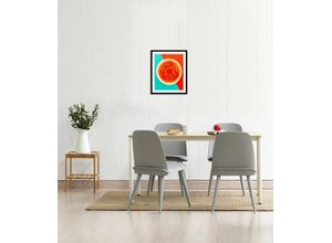 4049009921806 - Bild QUEENCE Nils Bilder Gr B H 50 cm x 70 cm Wandbild Hochformat 1 St orange Bild Kunstdruck Bilder mit Rahmen