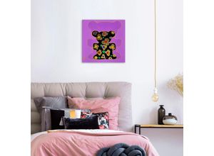 4049009925040 - Leinwandbild QUEENCE Bears V Bilder Gr B H 60 cm x 60 cm quadratisch 1 St rosa Leinwandbilder Bilder