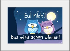 4049009929178 - Bild QUEENCE Eul nich Bilder Gr B H 40 cm x 30 cm Wandbild Eulen Querformat 1 St bunt (blau lila) Kunstdrucke Bilder 4049009929178 - Bild QUEENCE Eul nich Bilder Gr B H 40 cm x 30 cm Wandbild Eulen Querformat 1 St bunt (blau lila) Kunstdrucke Bilder