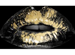 4049009932338 - Acrylglasbild »Osiris« Gesicht-Gemälde-Frau-Bilder von Frauen-Mode-Modern-Fashion-Magazincover (1 St) von Hand eingearbeitete Blattgold Applikationen