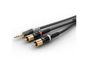 4049371813228 - Sommer Cable HBP-3SC2-0300 Audio Anschlusskabel [1x Klinkenstecker 35 mm - 2x Cinch-Stecker] 300 m Schwarz