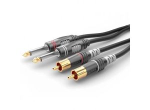 4049371813679 - Sommer Cable HBA-62C2-0150 Klinke   Cinch Audio Anschlusskabel [2x Klinkenstecker 63 mm (mono) - 2x Cinch-Stecker] 150 m Schwarz