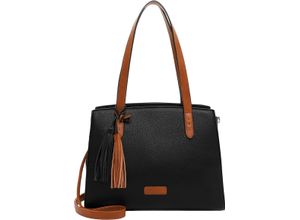 4049391410377 - Emily & Noah Shopper Kunstleder Quasten-Anhänger für Damen schwarz