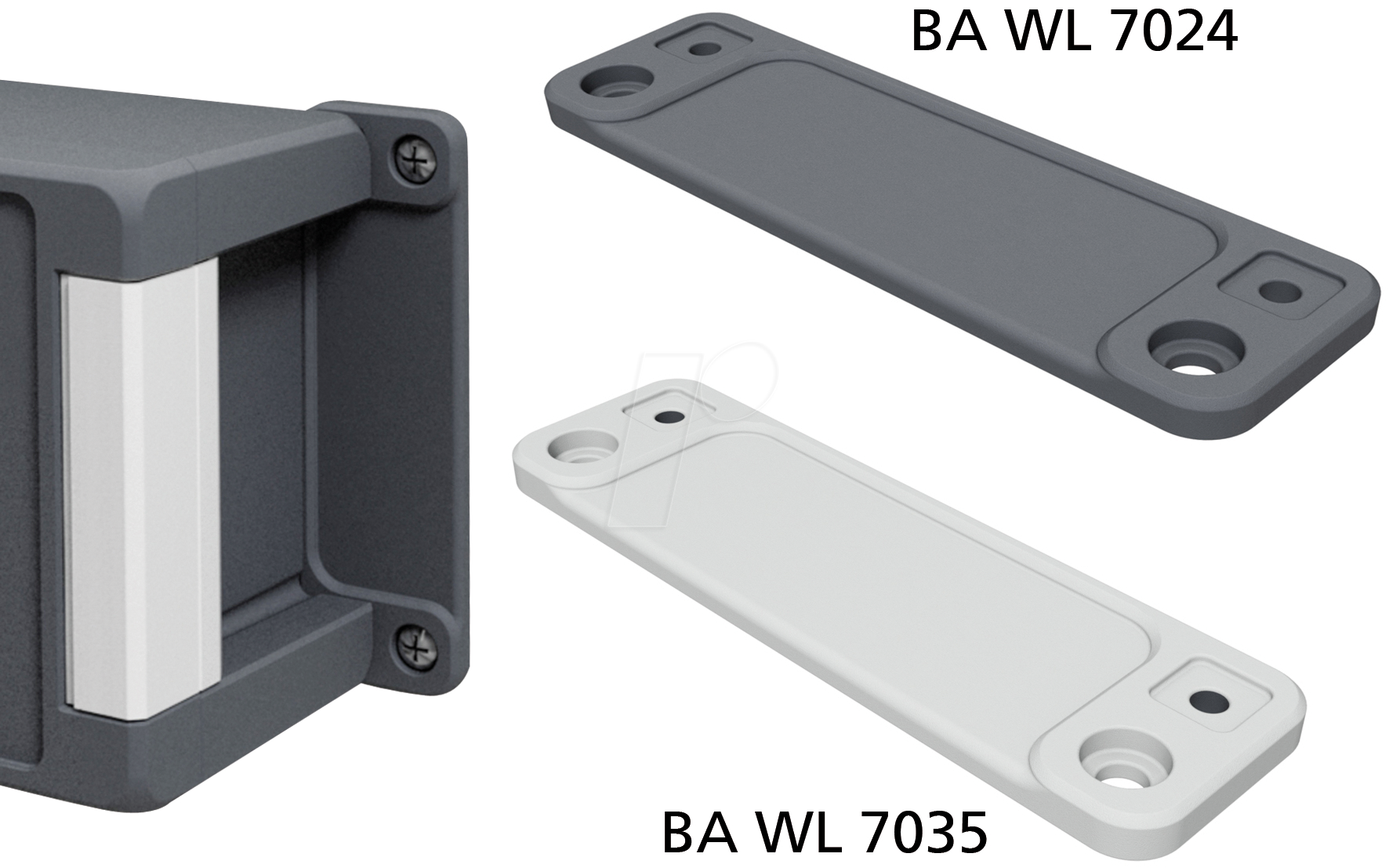 4049505617623 - Ba wl 08 7024 Wandlasche (l x b x h) 85 x 40 x 8 mm Aluminium Graphitgrau (ral 7024) 2 St - Bopla