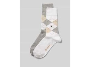 4049508405128 - Socken mit Label-Applikation Modell Everyday Argyle im 2er-Pack