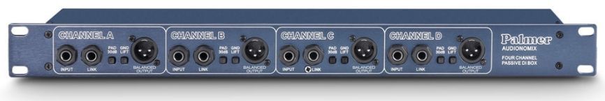 4049521108846 - Palmer Musicals Instruments PAN 03 PASS Passive 19 DI Box 4-Kanal