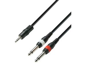 4049521126888 - Adam Hall Cables K3 YWPP 0300 Audiokabel 35 mm Klinke stereo auf 2 x 63