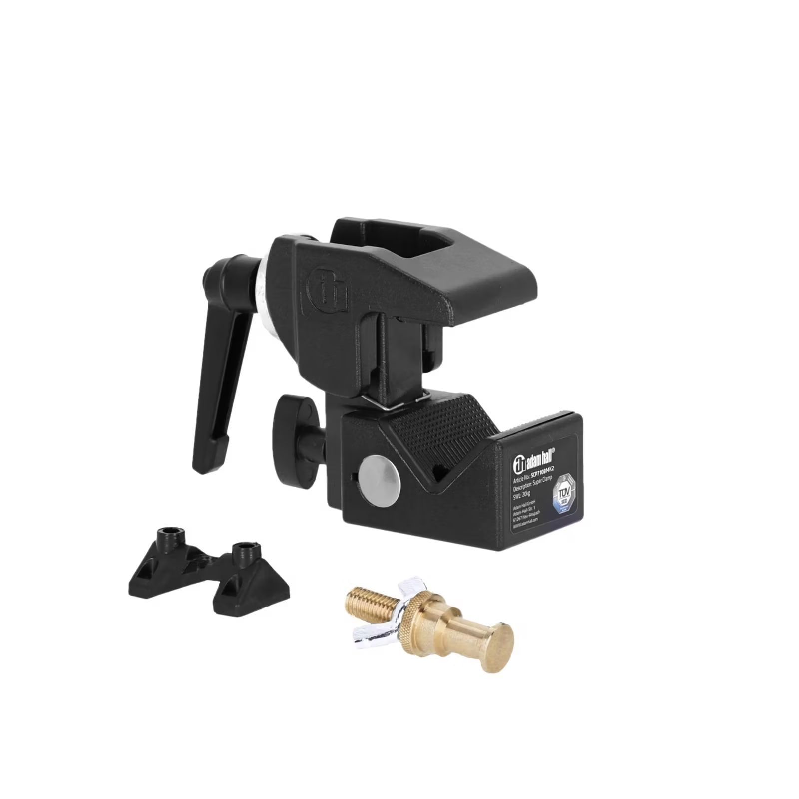 4049521535802 - Adam Hall Accessories SUPER CLAMP MK2 SET 1 - Universal Haken schwarz mit Klemmhebel 4049521535802 - Adam Hall Accessories SUPER CLAMP MK2 SET 1 - Universal Haken schwarz mit Klemmhebel