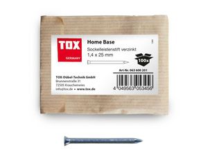 4049563053456 - Sockelleistenstifte Home Base 14x25 mm (100 Stk) verzinkt - TOX