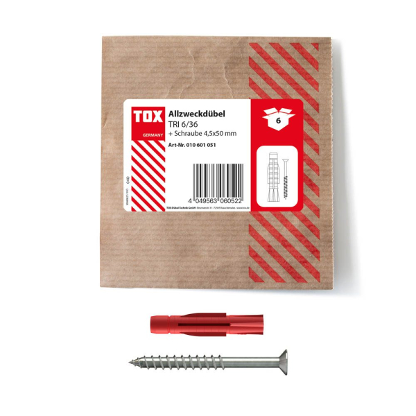 4049563060522 - TRI 636 010601051 Dübel-Schrauben Set Ø 60 mm x 360 mm 4049563060522 6 Stück