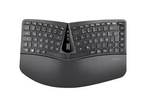 4049571006291 - Ergonomisch Funk Tastatur Maus-Set Ergonomisch Deutsch QWERTZ Schwarz