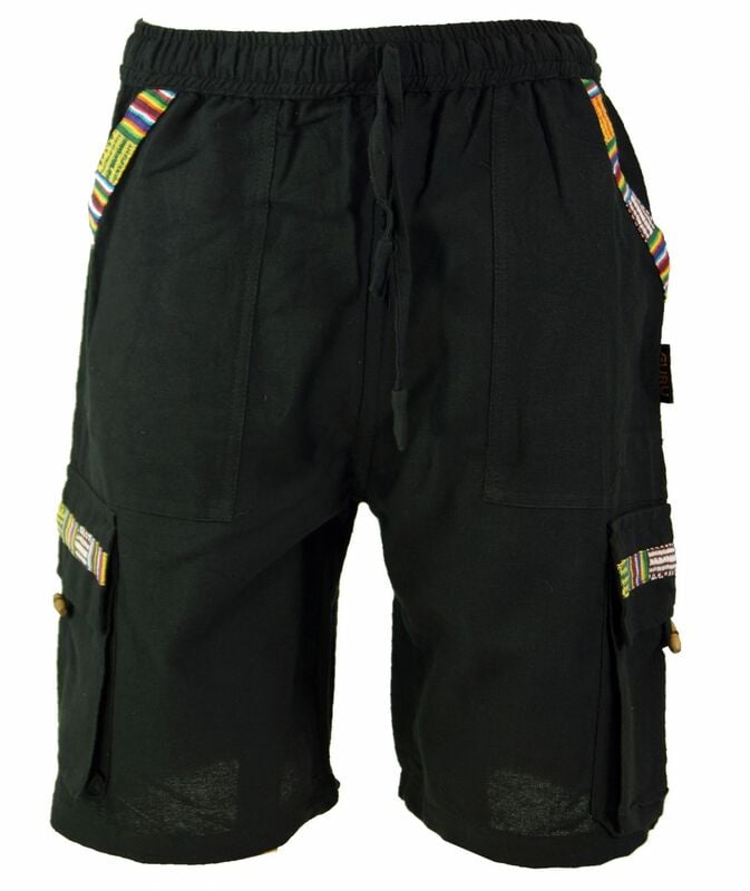 4049576710209 - Ethno Yogashorts im Goastyle - schwarz Short schwarz in L 4049576710209 - Ethno Yogashorts im Goastyle - schwarz Short schwarz in L