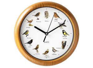 4049618084435 - EasyMaxx Wanduhr mit Vogelstimmen