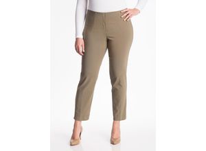 4049643873639 - Große Größen Bengalinhose in Ankle-Länge mit Schlupfbund dunkelkhaki Gr40