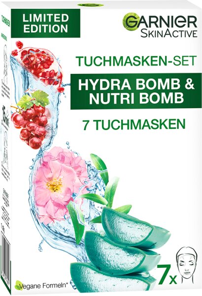 4049700174891 - GARNIER Collection Skin Active Hydra Bomb & Nutri Bomb Tuchmasken Set 7 x 28 g 4049700174891 - GARNIER Collection Skin Active Hydra Bomb & Nutri Bomb Tuchmasken Set 7 x 28 g
