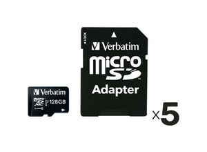 4049702719885 - VERBATIM MicroSDXC Card Premium 128 GB Class 10 inkl Adapter 5er Pack