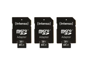 4049702719946 - INTENSO MicroSDXC Card 3423490 UHS-I 64 GB 3erPack