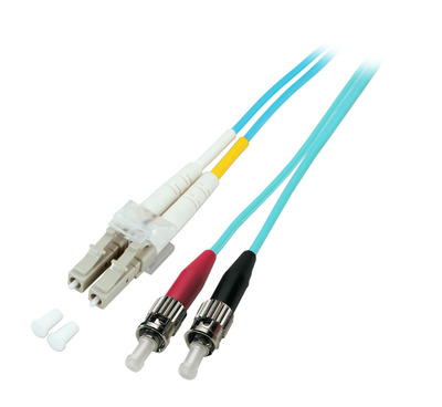 4049759024345 - Duplex Patchkabel LC-ST OM3 -- 05m LSZH 2mm aqua