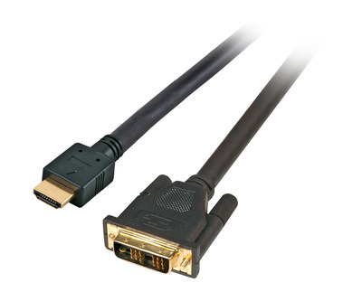 4049759054472 - HighSpeed HDMI Kabel mit Eth HDMI A - -- DVI-D 18+1 St-St 200m schwarz