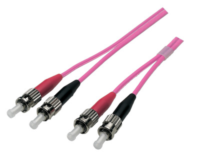 4049759065423 - Duplex Patchkabel ST-ST OM4 -- 20m LSZH 3mm erikaviolett