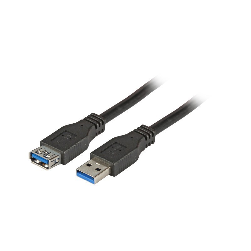 4049759082284 - EFB-Elektronik Premium - USB-Verlängerungskabel - USB Typ A (W) zu USB Typ A (M) - USB 30 - 3 m - Schwarz