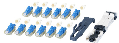 4049759114961 - 12er Set feldkonfektionierbare LC -- Steckverbinder OS2 blau mit Faserhalter