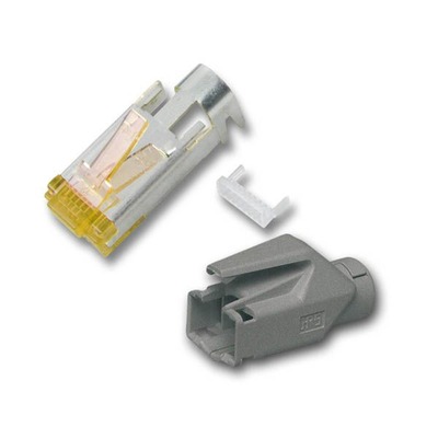 4049759116552 - RJ45-Hirose Stecker STP TM31 hellgrau -- 1 Stück 3 Elemente Cat6A