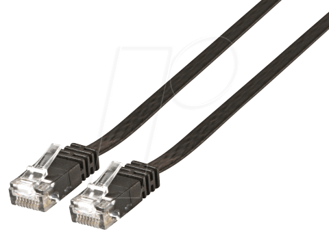 4049759126223 - PK MK600305B - 05 m Flachkabel U UTP Cat6 schwarz