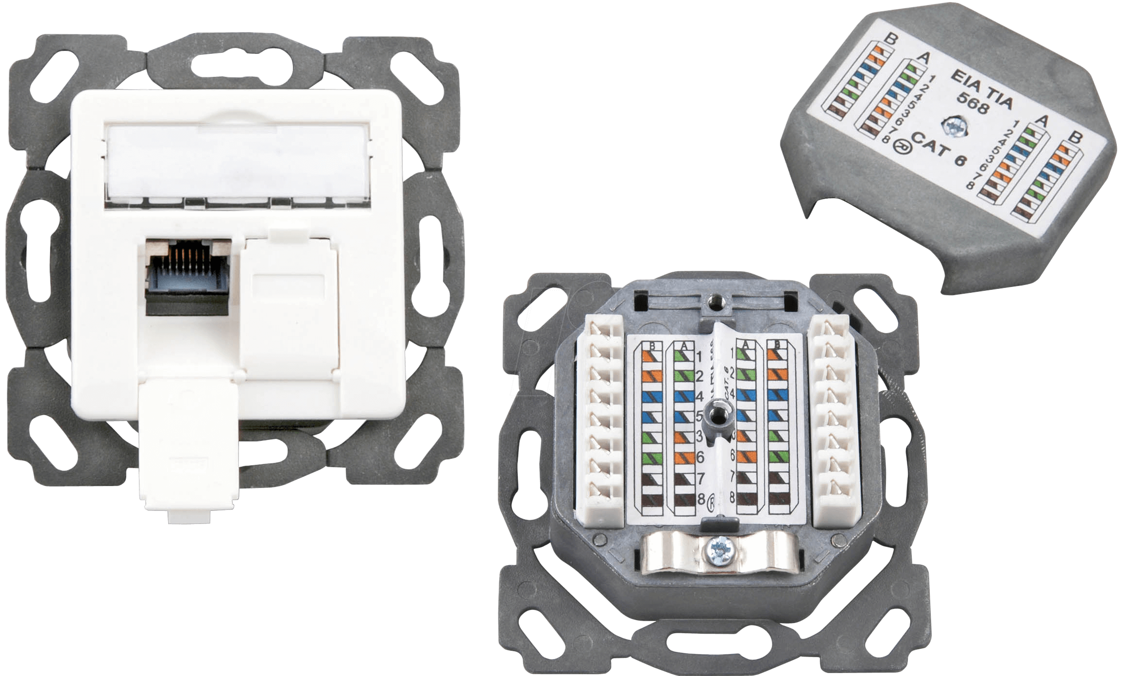 4049759151607 - RJ45 ET25130AV4E - RJ45-AnschlußdoseCAT6AUPrechts links 9010