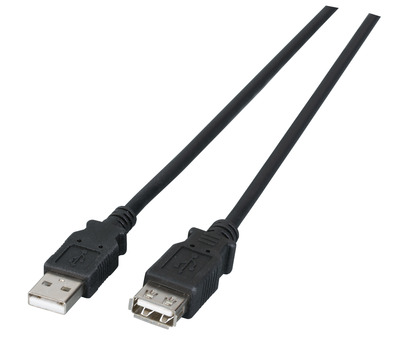 4049759161743 - USB20 Verlängerungskabel A-A St-Bu -- 05m schwarz LSZH