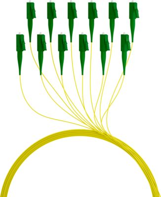 4049759193935 - Faserpigtail LC APC OS2 G657A2 -- Gelb 2m - 1 Stück