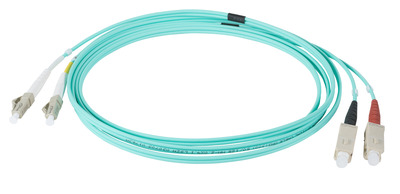 4049759196370 - INFRALAN© Duplex Patchkabel LC-SC OM3 -- 15m LSZH 2mm aqua