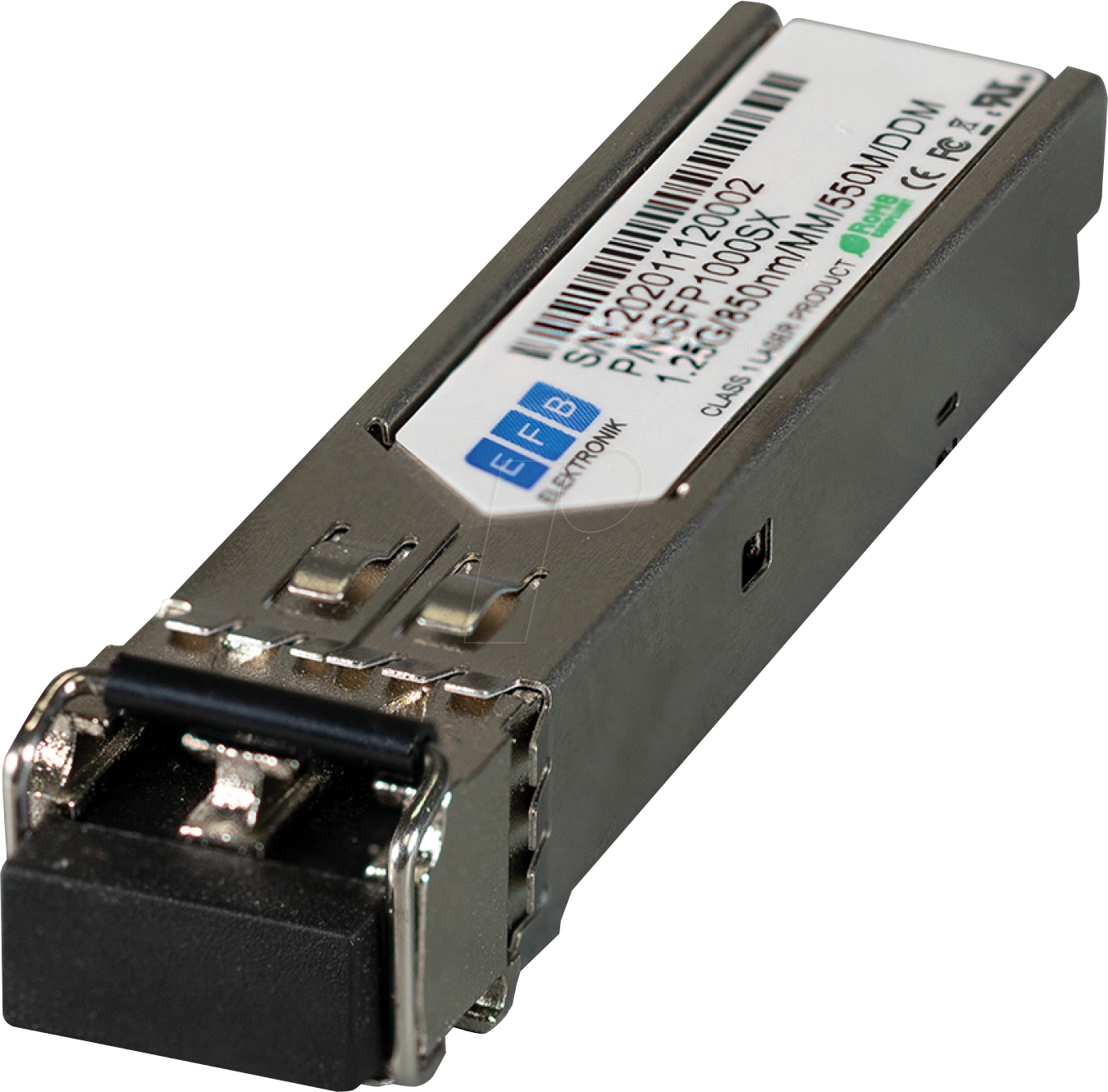 4049759255510 - EFB-Elektronik - SFP (Mini-GBIC)-Transceiver-Modul (gleichwertig mit Aruba J4858D HP J4858D) - GigE Fibre Channel - 1000Base-SX Fibre Channel - LC Multi-Mode - bis zu 550 m 4049759255510 - EFB-Elektronik - SFP (Mini-GBIC)-Transceiver-Modul (gleichwertig mit Aruba J4858D HP J4858D) - GigE Fibre Channel - 1000Base-SX Fibre Channel - LC Multi-Mode - bis zu 550 m
