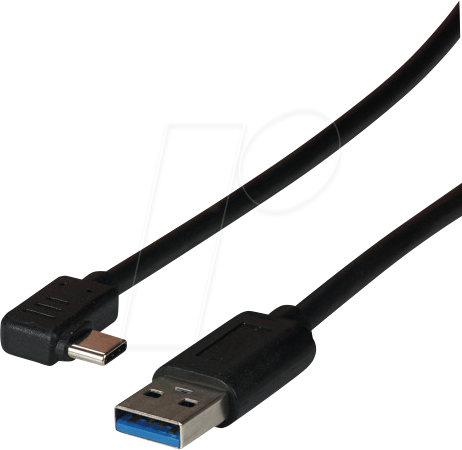 4049759271879 - EFB-Elektronik - USB-Kabel - USB Typ A (M) gerade zu USB-C (M) gewinkelt - USB 32 Gen 1 - 3 A - 50 cm